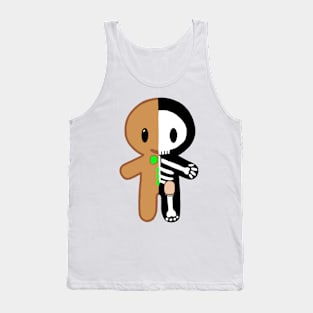 Gingerbread Man Skeleton with Ostomy (Green) Tank Top